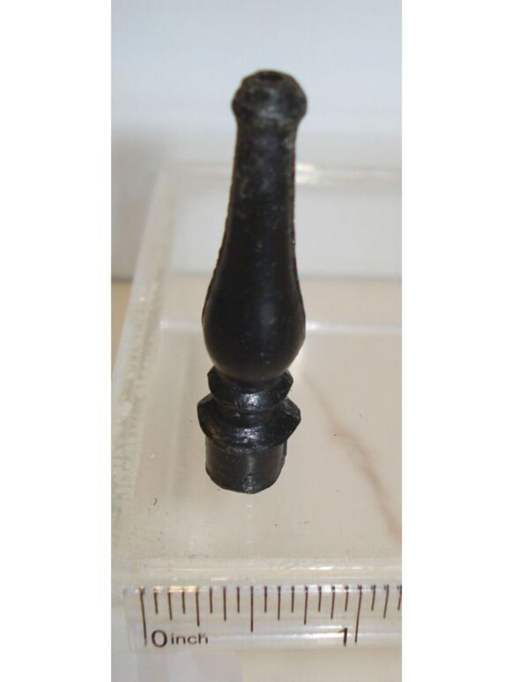 Vintage MCM Black Enameled Lamp Finial